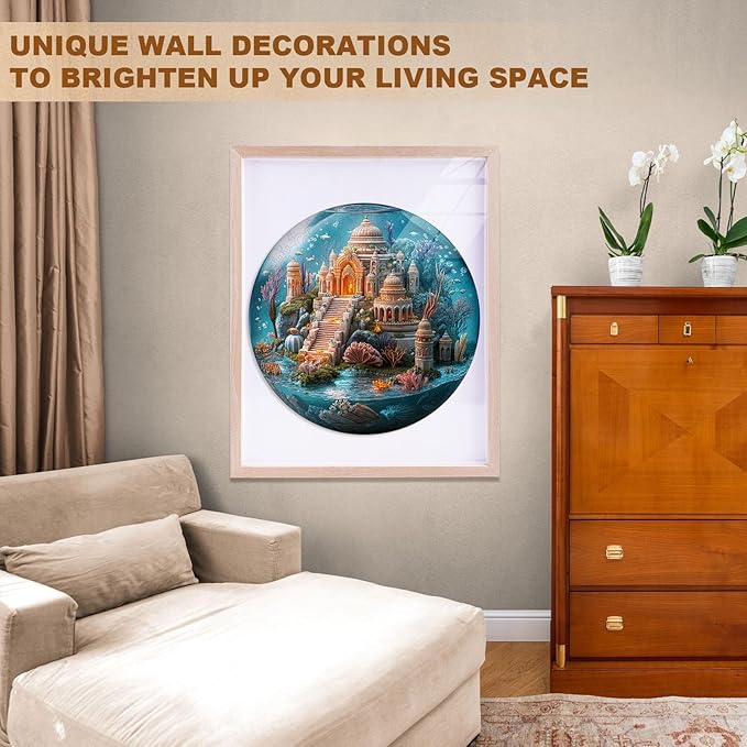 Jigfoxy Wooden Puzzles for Adults, Indian Temple Sanctua Wood Puzzles Adult, Unique Animal Shape Wooden Jigsaw Puzzles for Adults, Birthday Gifts for Puzzle Lovers, Family, Friend (S-8.5*8.5in-100pcs)-CubbioJoy