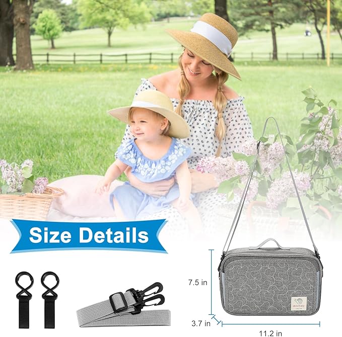 Accmor Stroller Organizer, Universal Stroller Organizer with Insulated Cup Holder Pocket, Dual Purpose Large Capacity Stroller Bag Caddy, Stroller Accessories Fits for Uppababy, Doona, Nuna Strollers-CubbioJoy