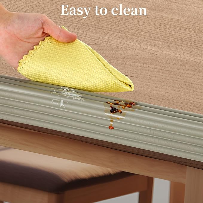 Corner Protector for Baby, Widen Edge Protector with Adhesive Backing, Baby Proofing Edge Corner Protectors Self Adhesive Furniture Corner Guard Bumper for Table, Desk, Fireplace (Gray, 16.4ft)-CubbioJoy