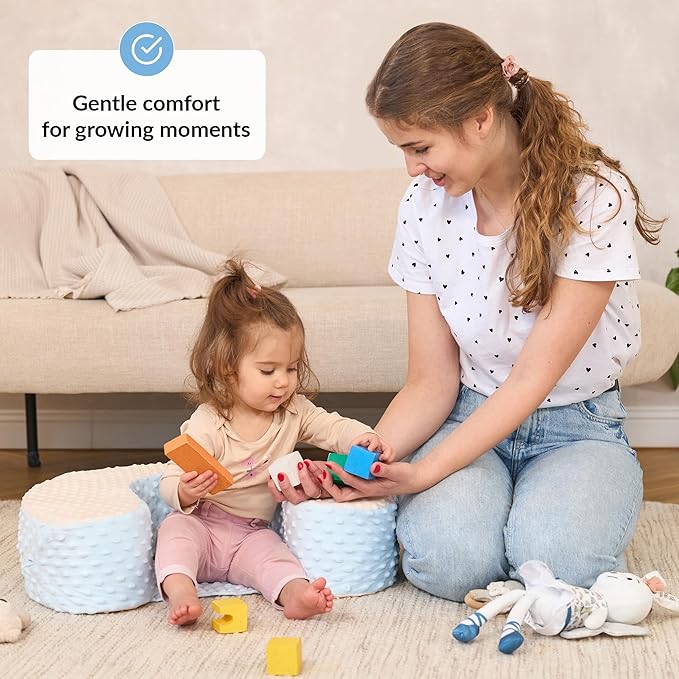 Baby Sit Up Pillow | Baby Pillow for Sitting Up | Comfortable Infant Seat for Early Sitting & Playtime | Soft & Stable Seat with Ring | Suitable from 4 Months-CubbioJoy