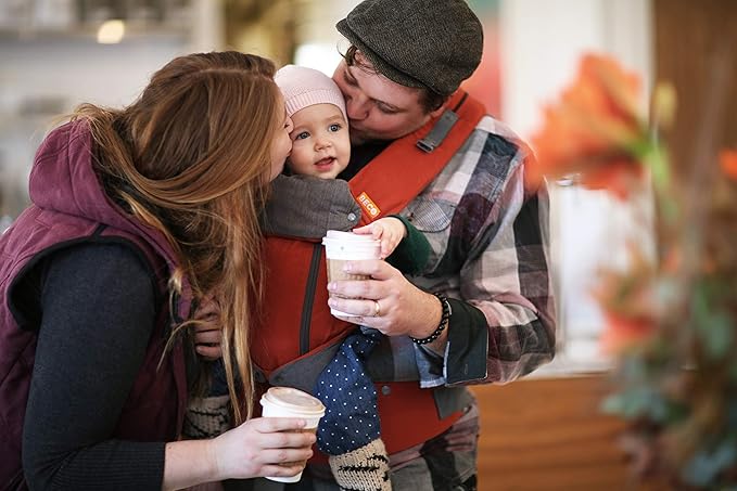 Beco Baby Carrier 8 Hybrid Newborn to Toddler Carrier (7–45 lbs) - All in 1 Breathable Mesh, Ergonomic Baby Backpack - Front & Hip Carrier with Adjustable Seat – Rust-CubbioJoy