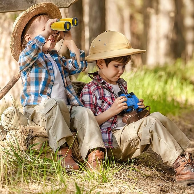 20 Pack Binoculars Toy for Kids, Kids Binoculars with Compass and Neck String, Nature Exploration Toys, Party Favors Learning Gifts for Sightseeing, Camping Adventure, Birdwatching-CubbioJoy