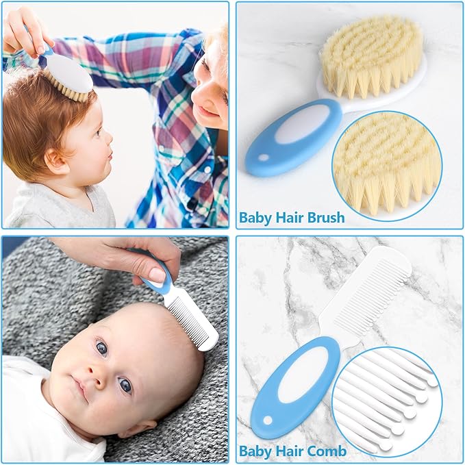 Baby Healthcare and Grooming Kit for Newborn Kids, 24PCS Upgraded Safety Baby Care Kit, Newborn Nursery Health Care Set, Baby Care Products-CubbioJoy