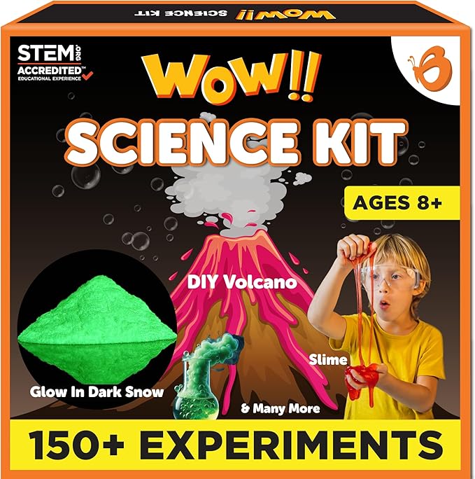 Butterfly EduFields 150+ Science Kits For Kids Age 8-9-10-11-12-13-14 | S.T.E.M Project for Boys & Girls |Science Experiments For kids 9-12 | Volcano Science Kit |Chemistry Set and Great Gift for Kids-CubbioJoy