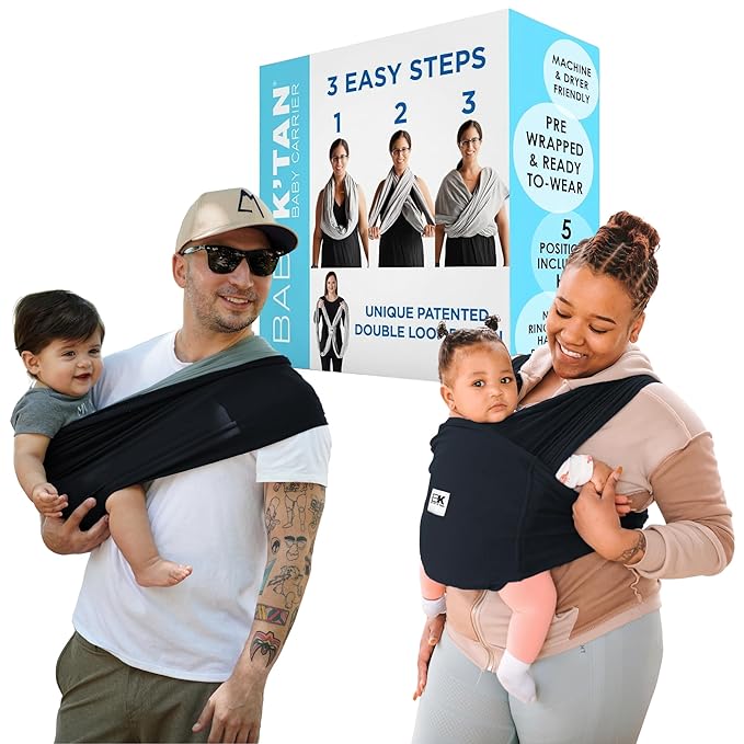 Active Oasis Baby K'tan Baby Carrier Wrap: #1 Easy Pre-Wrapped Baby Sling Gift | Breathable Sport Blend | UVA/UVB Infant Sun Protection | Promotes Safe Hygiene | Newborn up to 35lb (See Size Chart)-CubbioJoy