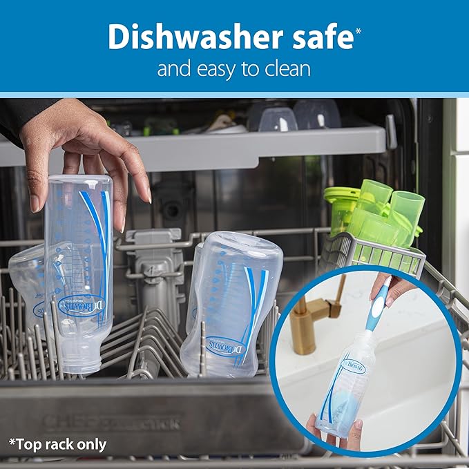 Dr. Brown's Natural Flow Anti-Colic Options+ Narrow Baby Bottle, 4 oz/120 mL, with Level 1 Slow Flow Nipple, Pink, 0m+, 4 Pack-CubbioJoy