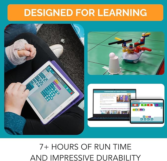 BirdBrain Finch Robot 2.0 with Microbit - STEM Coding Robot Toy for Kids & Adults - Learn Python & 8 Coding Languages - Programmable Robotics Kit - Remote Control & App Controlled | Ages 5-16-CubbioJoy