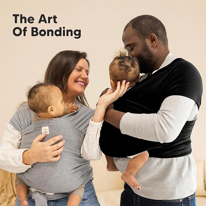 KeaBabies Baby Wrap Carrier - All in 1 Original Baby Carrier Newborn to Toddler Sling, Easy to Wear, Hands Free Bonding, Lightweight, Breathable Infant Wraps (Classic Gray)-CubbioJoy