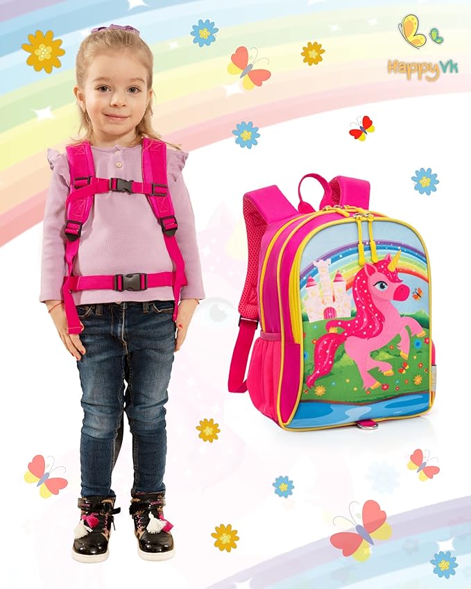 Backpack with Leash for Kids-Anti Lost Walking Toddler Leash-Unicorn design-for 1-4 Years Old Girls-CubbioJoy