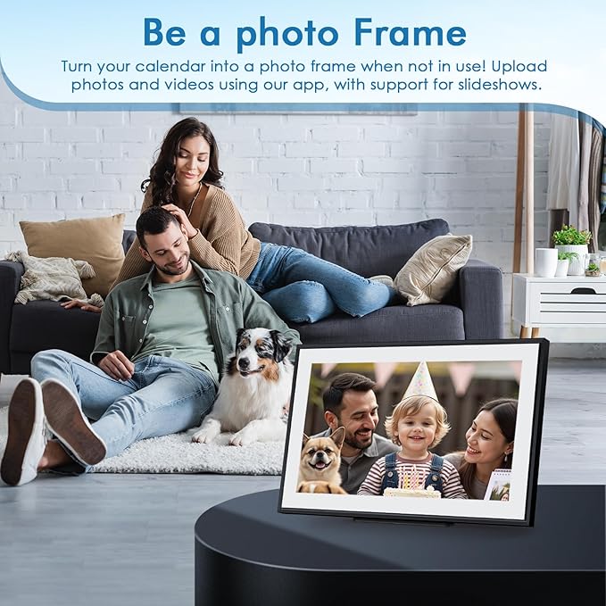 Calendar Digital 15.6 Inch Electronic Calendar&Chore Chart, 1920 * 1080P IPS Touchscreen Wall Smart Weekly and Monthly Planner for Family Black Gift for Mother mom Women-CubbioJoy