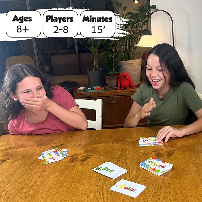 DiDaYo - Fast Paced Family Games, Brain Teaser Card Game for Kids 8-12, Ideal Speed Color Game for Teens and Adults, Fun Slumber Party Games, 2-8 Players, Travel Friendly-CubbioJoy