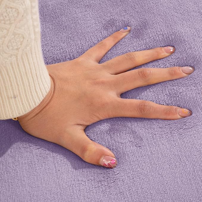 BALAPET Thick Memory Foam 71x59 Play Mat for Playpen, Super Soft Velvet Portable Baby Playpen Mat for Kids Toddler Crawling and Play, Non-Slip Bottom Playmat, Purple-CubbioJoy