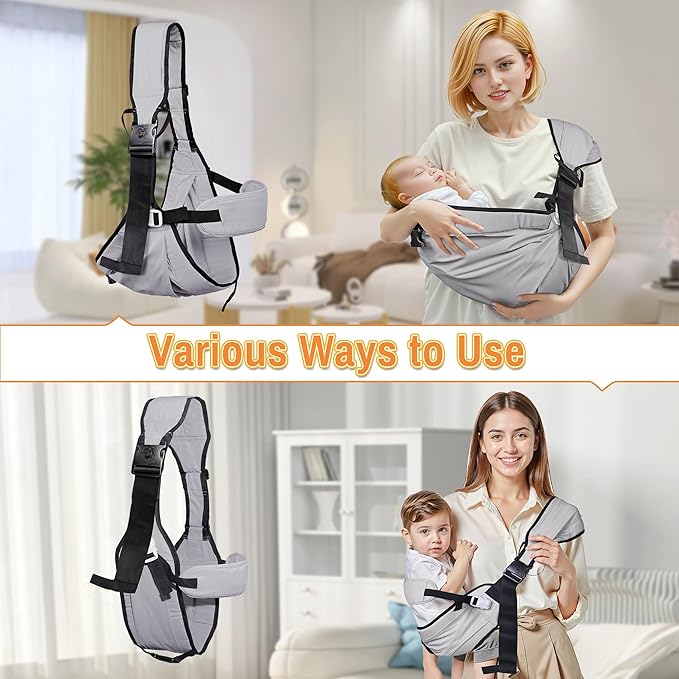 Baby Carrier Newborn to Toddler,Adjustable Baby Sling Carrier,Comfortable and Lightweight Toddler Carrier for 25-60 lbs,Ideal for Shopping Travelling-CubbioJoy