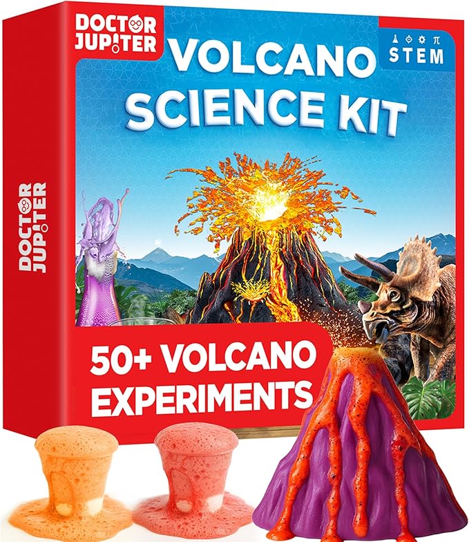 Doctor Jupiter Erupting Volcano Science Kit for Kids Ages 8+ | Birthday Gift Ideas for Boys 8-9-10-11-12 Year Olds | STEM Learning & Educational Science Projects-CubbioJoy