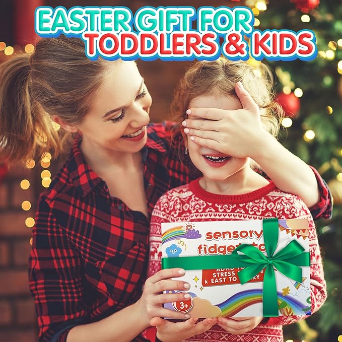 4PC Dinosaur Color Sorting Sensory Toys, Montessori Toys for Toddler Fine Motor Skill Game Learning Activities Quiet Calm Down Fidgets for Classroom Stocking Stuffers for 3 4 5 Year Old Kid Travel Toy-CubbioJoy