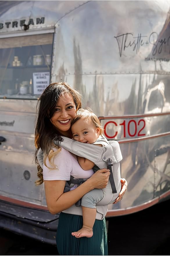 Beco Gemini Baby Carrier from Newborn to Toddler - Certified Ergonomic Newborn Baby Carrier for Infants and Children of 7-35 lbs - M Shape, Adjustable Seat, 100% Cotton (Ecru)-CubbioJoy