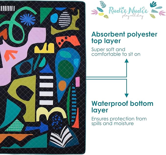 Jumbo Picnic Rug, Large Picnic Mat, 6'7" x 6'7", Outdoor Waterproof Picnic Blanket Beach Mat, Foldable & Waterproof, Picnic Blankets Ideal for Beach & Park, Outdoor Blanket, Rock Candy-CubbioJoy