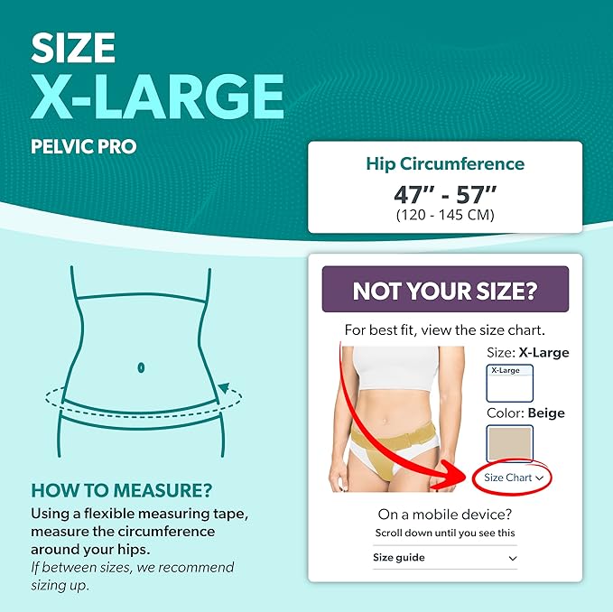 BraceAbility Pelvic Pro Prolapse Belt - Patented, Original Uterus Support Brace for Women Treating Dropped Bladder, Uterine Prolapse, Vulvar Varicosities, Postpartum, Symphysis Pubis Dysfunction (XL)-CubbioJoy