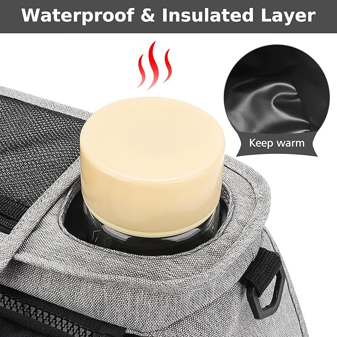 Accmor Universal Stroller Organizer with Insulated Cup Holder Detachable Phone Bag and Shoulder Strap,Stroller Bag Caddy Organizer Fits for Uppababy, Baby Jogger, Britax Strollers-CubbioJoy