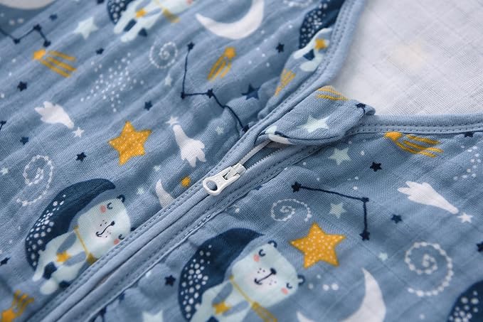 Baby Sleep Sack 0-6 Months Wearable Blanket for Babies 100% Organic Cotton 2-Way Zipper YKK 0.5 TOG Toddler Sleeping Sacks Bears-CubbioJoy