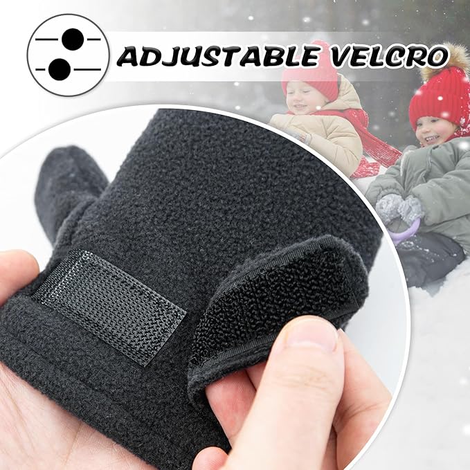 BAVST Baby Toddler Winter Mittens Girls Warm Fleece Lined Gloves Kids Sherpa Lined Mittens for Boys-CubbioJoy