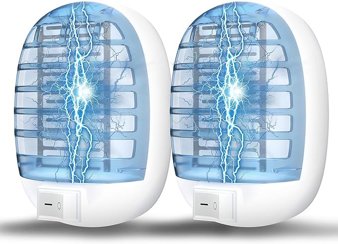 Indoor Bug Zappers, Fly Traps for Indoors, Insect Traps for Home Mosquito Killer for Kids & Pets, Home, Kitchen, Bedroom, Baby Room, Office (2 Packs)-CubbioJoy