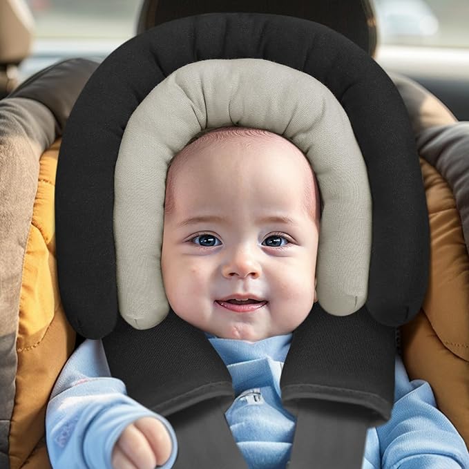 COOLBEBE Upgraded 2-in-1 Babybody Supports for Newborn Infant - Extra Soft Breathable Car Seat Insert Cushion Pad, Perfect for Carseat, Stroller, Swing, Bouncer Black-CubbioJoy
