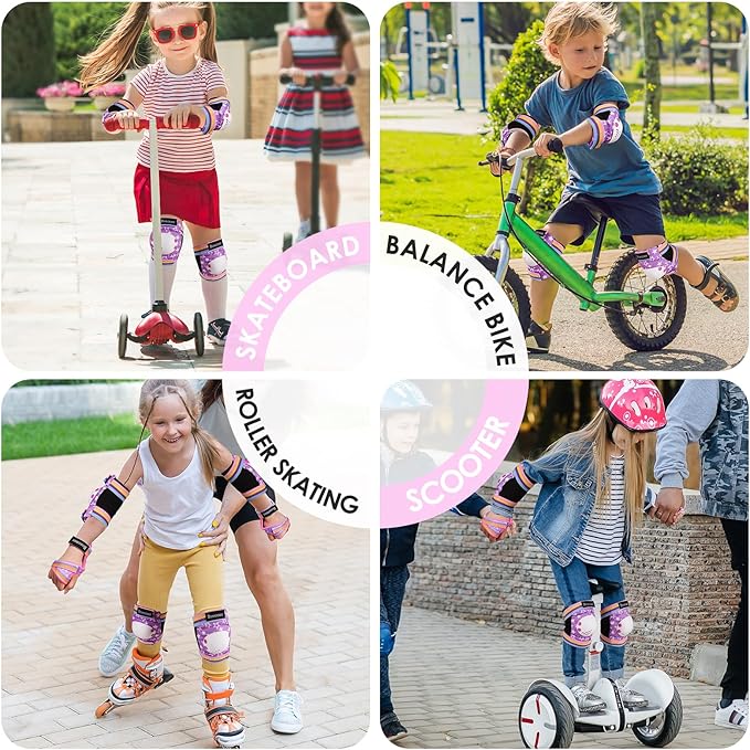 BOSONER Kids/Youth Knee Pad Elbow Pads for Roller Skates Cycling BMX Bike Skateboard Inline Rollerblading, Skating Skatings Scooter Riding Sports-CubbioJoy