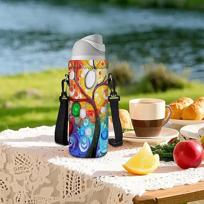 AUPET Water Bottle Bag Carrier,24oz/32oz Insulated Neoprene bottle Sling Holder Case Pouch Cover for 1000ML/750ML Bottles with Shoulder Strap for walking-CubbioJoy