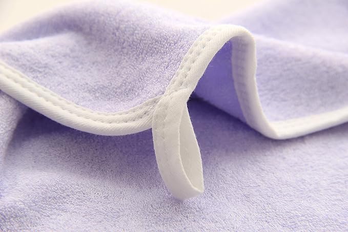 HIPHOP PANDA Baby Washcloths, Rayon Made from Bamboo - 2 Layer Ultra Soft Absorbent Newborn Bath Face Towel - Reusable Baby Wipes for Delicate Skin - Purple, 6 Pack-CubbioJoy