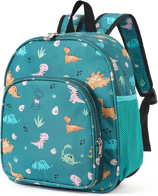 CLUCI Kids Backpack for Boys Girls Toddler Backpack for Preschool Kindergarten Child Cute Daycare Bookbag Travel Green Dinosaur-CubbioJoy