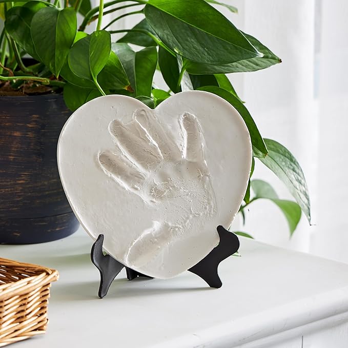 C.R. Gibson 3 Piece Baby Handprint & Footprint Kit, 6.5" x 6.25", Heart First-CubbioJoy