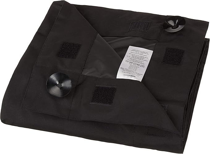 Amazon Basics Portable Blackout Curtain Shade with Suction Cups, 50"W x 78"L, 2-Pack, Black-CubbioJoy