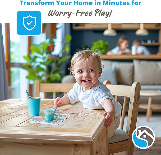 15ft Transparent Soft Edge Guard & Self-Stick Corner Protectors for Child Proofing Furniture, Glass Tables and Desk Edges - Clear Protection Solution for Baby Safety-CubbioJoy