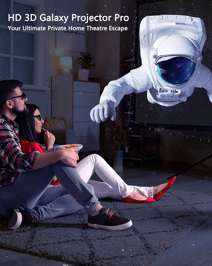 3D Galaxy Projector, Star Projector with 65 Dynamic Scenes, HD Planetarium Projector Night Light with Bluetooth Speaker for Room, Gift for Kids Adults, Relaxing Ambiance-CubbioJoy