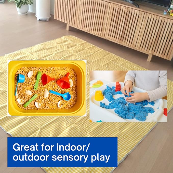 Cute Gingham Picnic Blanket, Waterproof Foldable, in Large 80x60in and Extra Large 80x80in, Portable Compact Beach Blanket, Oversized XL Outdoor Mat (Yellow, X-Large)-CubbioJoy