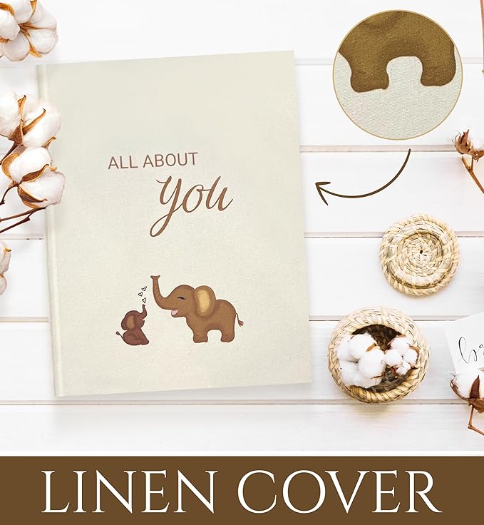 Babys First Year Book, Baby Memory Book Boy or Girl, Baby Photo Album, Minimalist Baby First Year Book, Scrapbook Baby, Keepsake Baby Memory Book, Gender Neutral Baby Milestone Warm Earth Colors-CubbioJoy