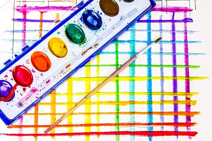Color Swell Bulk Watercolors Paint Pack with Wood Brushes - 36 Sets with 8 Washable Colors Each - Perfect for Kids, Classrooms, Parties, Students, Donations, Party Favors, All Ages-CubbioJoy