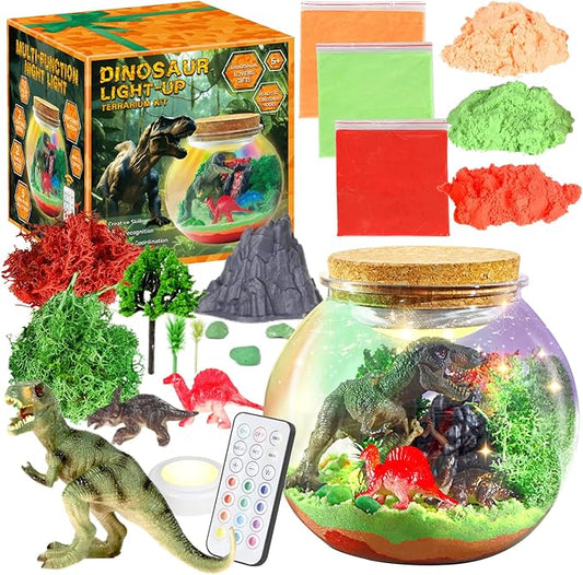 Dinosaur Activities Toys-Dinosaur Terrarium Craft Kits for Boys-Birthday Gifts for Kids Age 4 5 6 7 8 Years Old-CubbioJoy