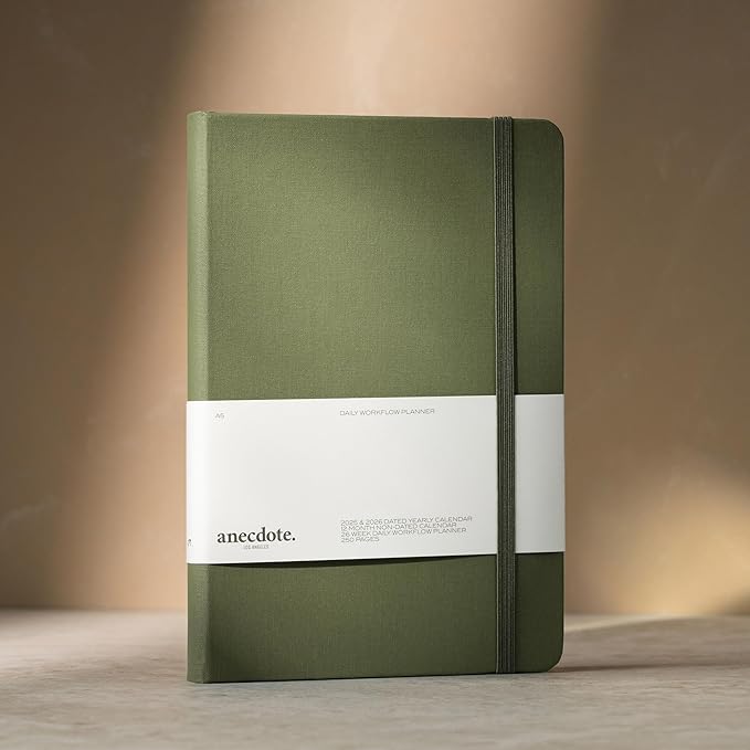 Anecdote 2026 Planner: A Monthly, Weekly & Daily Planner 2026 for Planning Your Success - A5 Size Hardcover Start Anytime and Achieve your Goals - Olive Green-CubbioJoy