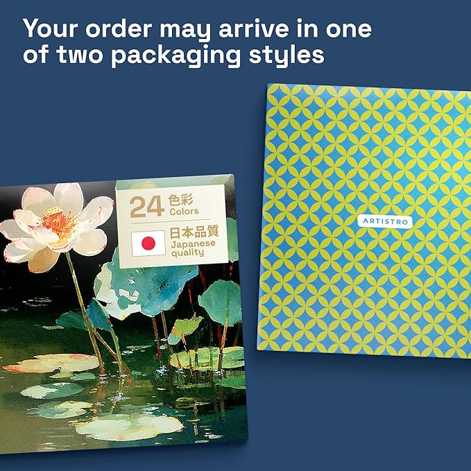 ARTISTRO Professional Watercolor Paint Set for Adults - 24 Pigment-Rich Colors, XL Pans, ASTM-I Lightfastness, High Tinting Strength Watercolor Set for Professionals made by Professionals-CubbioJoy