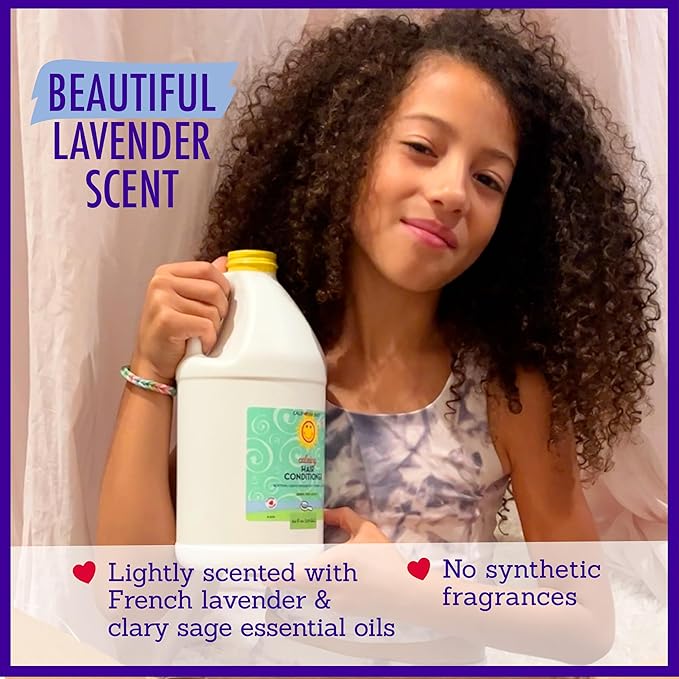 California Baby Calming Hair Conditioner | 100% Plant-Based Kids Conditioner | Rinse-out or Leave in Conditioner | Lavender Scent | 251 mL / 8.5 oz-CubbioJoy