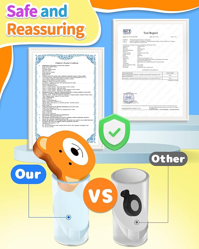 Bekayshad Wooden Puzzles Toddler Toys Gifts for 1 2 3 Year Old Boys Girls, 8 Pack Animal Jigsaw Puzzles Montessori Toys, Learning Educational Christmas Birthday Gifts for Girls Boys Ages 1-3-CubbioJoy