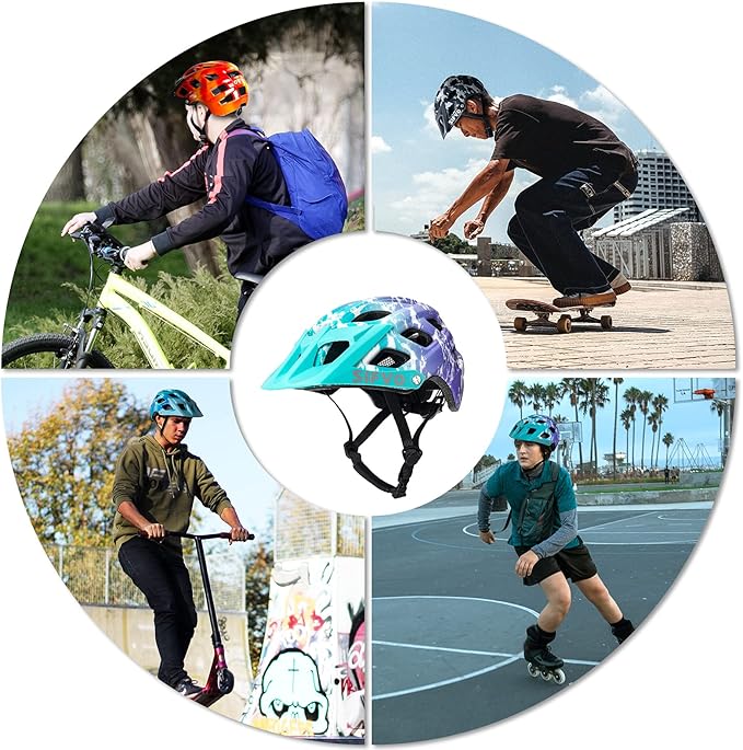 Kids Bike Helmet, SIFVO Kids Helmet 8+ Boys and Girls Bike Helmet with Cool Visor, Bike Helmets for Kids, Youth Bike Helmet Kids Mountain Bike Helmet Lightweight and Sturdy【55-58cm】-CubbioJoy