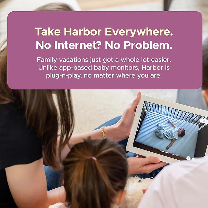 Smart Baby Monitor with 10” Tablet - The Most Reliable Way to Monitor Your Baby with or Without Internet - Private & Secure - Travel Friendly - Supports 2+ Cameras - Lifetime Membership-CubbioJoy