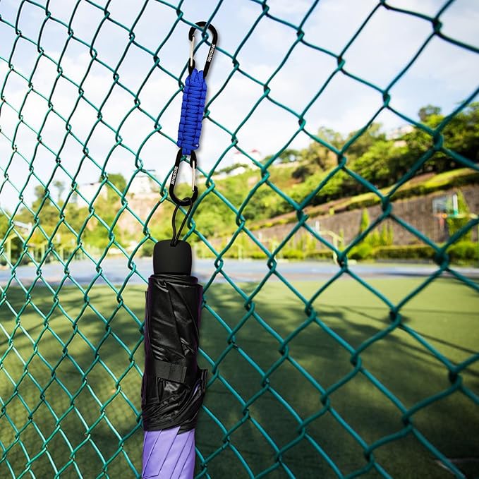 BRAVESHINE Paracord Keychain Carabiner Clip, D Ring Lanyard Hanger Stroller Hook for Water Bottle, Key, Backpacks, Men, Women-CubbioJoy