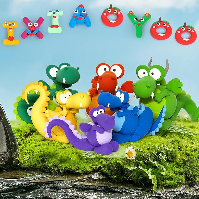 Air Dry Clay for Kids, 92 Colors Magic Modeling Clay, Children's DIY Model Kit, Ultra Light, Soft & Non-Sticky, Great Birthday&Christmas Gift for Age 3-12 Years Old Years Girls & Boys Kids-CubbioJoy