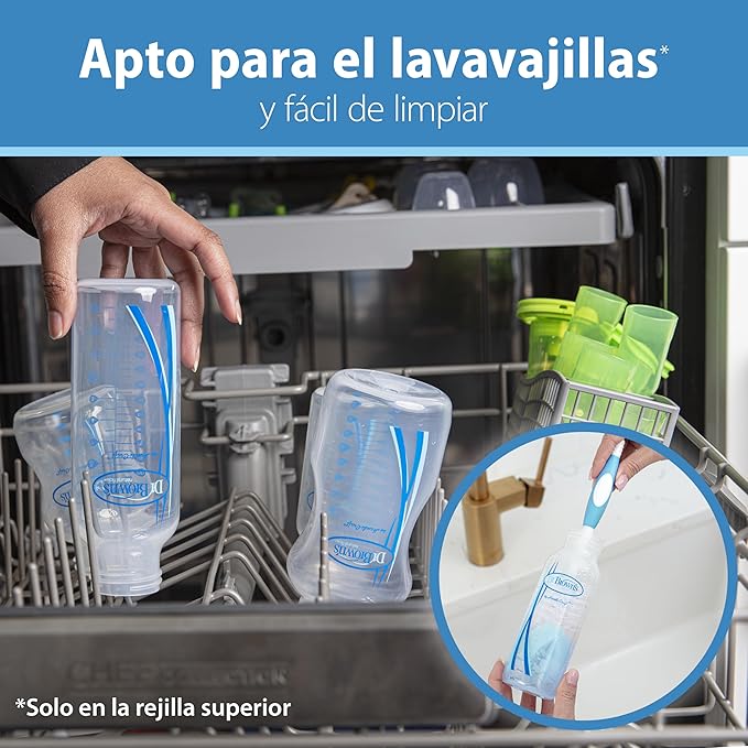 Dr. Brown's Natural Flow® Anti-Colic Options+™ Narrow Bottle to Sippy Gift Set with Soft Silicone Sippy Spout, Removable Silicone Handles, Travel Cap and Bottle Brush-CubbioJoy