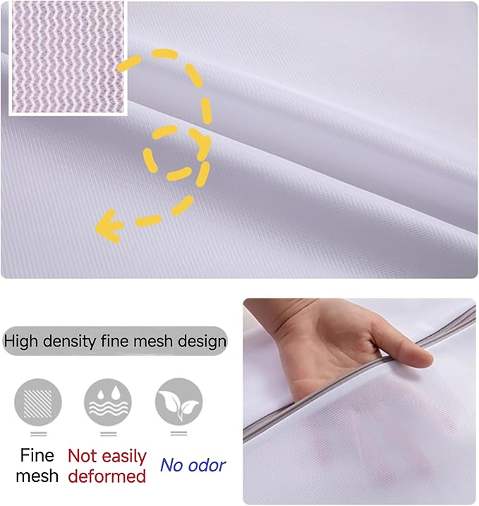 4Pcs Mesh Laundry Bags for Delicates（ 2L,2XL ）,Laundry Bags Mesh Wash Bags,Laundry Bag For Washing Machines,For clothes, pants, skirts, outerwear, anti knot-CubbioJoy