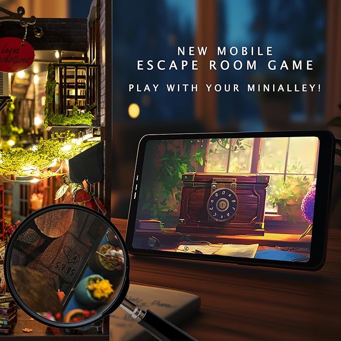 Book Nook DIY Kit - Dreamy - Miniature House Dollhouse Kit for Adult and Teens, Desgined in USA, Booknook Bookshelf Decor Alley Model Build with LED Light, Gifts for Family and Friends-CubbioJoy